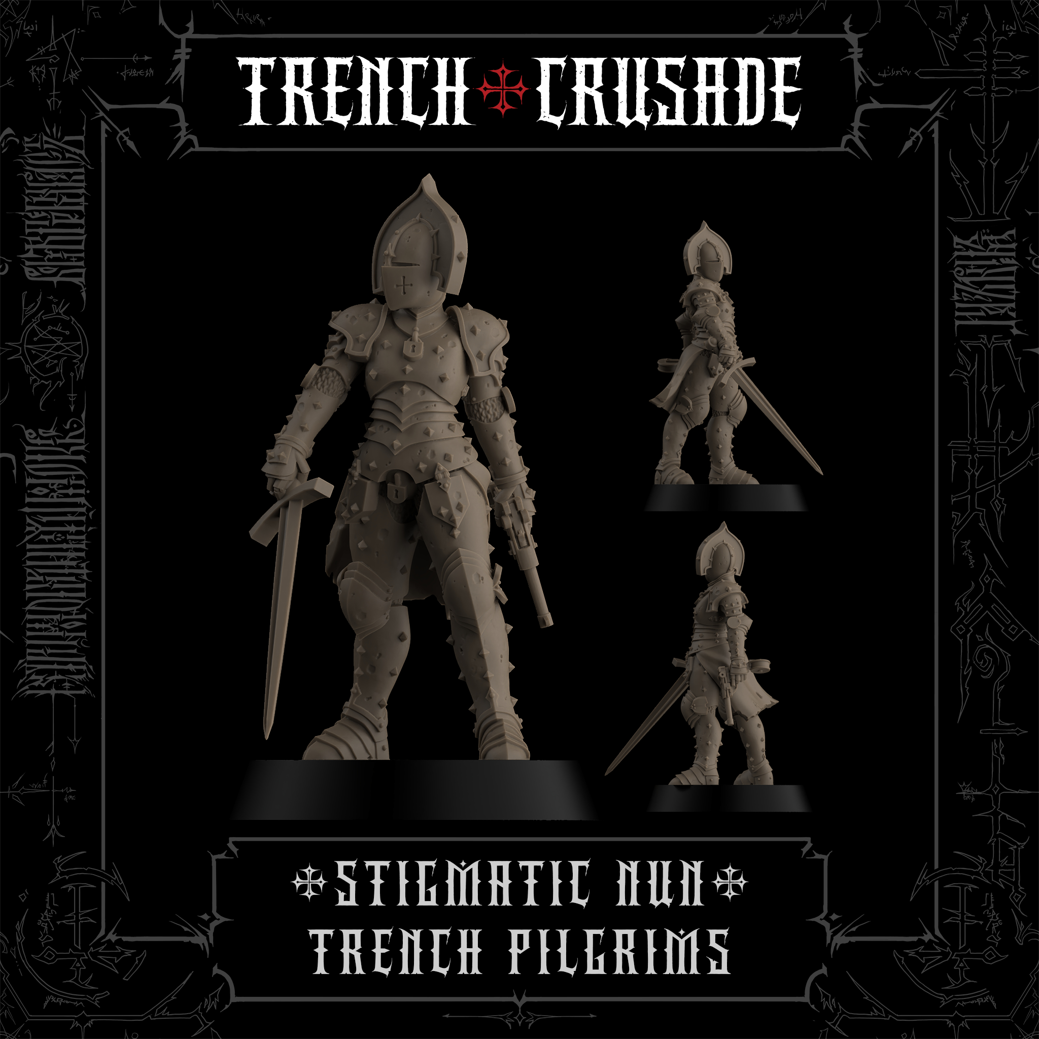 Trench Crusade - Stigmatic nun (Sword, pistol) - Trench Pilgrims